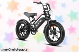 Bicicleta eléctrica todoterreno Mukkpet Racer a precio de ganga: doble suspensión, ruedas Fat y hasta 120 km de autonomía para que cada viaje sea una aventura inolvidable. ¡No te lo pierdas!