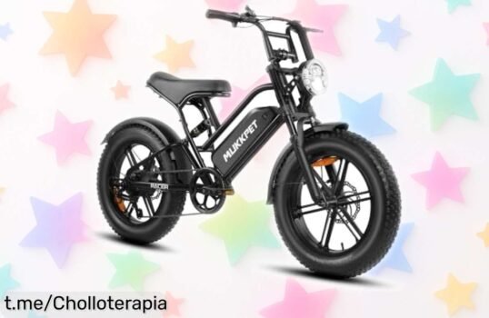Bicicleta eléctrica todoterreno Mukkpet Racer a precio de ganga: doble suspensión, ruedas Fat y hasta 120 km de autonomía para que cada viaje sea una aventura inolvidable. ¡No te lo pierdas!