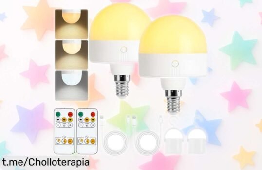 Bombilla LED E14 recargable Fynokst con mando a distancia: ¡brillo regulable y 36 horas de luz a precio loco que no querrás dejar escapar!