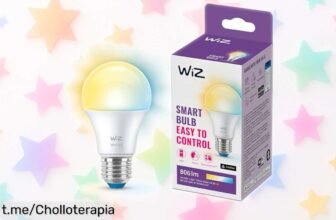 Bombilla inteligente WiZ Smart LED A60, la revolución luminosa que podrás controlar con tu voz y cambiar el ambiente de tu hogar sin moverte del sofá. ¡No te pierdas este super chollo!