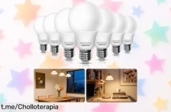 Bombillas LED E27 A60 Aigostar, 7 unidades de luz cálida y potente a un precio loco: ilumina tu hogar con este chollazo del que no querrás separarte.