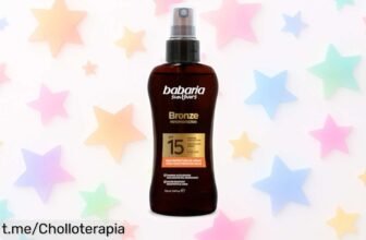 Bronceador corporal en spray SPF15 de Babaria, acelera tu bronceado y resiste al agua: ¡aprovéchalo ahora con un precio loco antes que se agote!