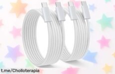 Cables USBC de 1 m con carga rápida hasta 60 W, un super chollo para que nunca te quedes sin batería; ¡lleva uno siempre contigo y otro en la mochila!