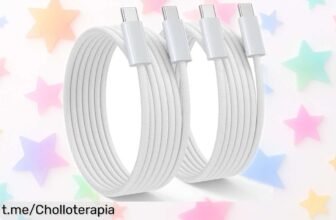 Cables USBC de 1 m con carga rápida hasta 60 W, un super chollo para que nunca te quedes sin batería; ¡lleva uno siempre contigo y otro en la mochila!