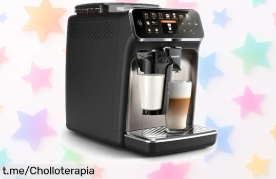 Cafetera automática Philips Série 5400 con jarra LatteGo que convierte tu casa en una cafetería ¡Precio loco y solo por tiempo limitado!