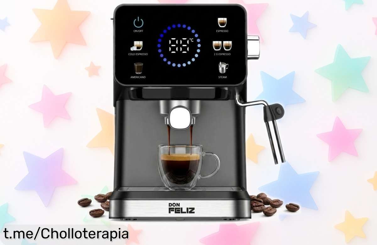 Cafetera espresso Don Feliz para que disfrutes café de barista en casa a un precio súper chollo, ¡no te quedes sin la tuya y sorprende a todos!