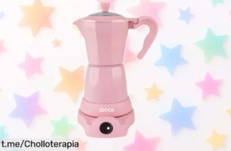 Cafetera italiana eléctrica Jocca de 6 tazas, ¡rebajada a un precio loco! Prepárate para disfrutar tu café siempre caliente y listo cuando tú decidas.
