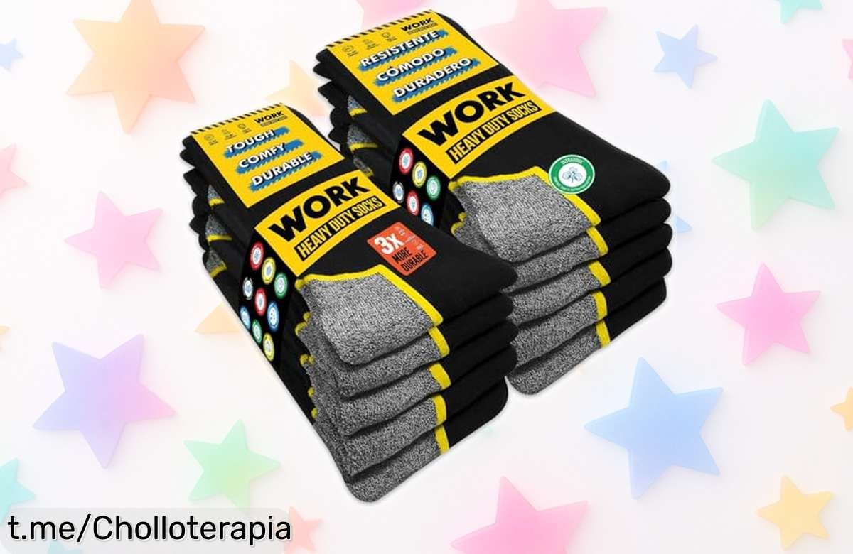 Calcetines de trabajo SOXCO WORK Socks en pack de 6 pares: ¡a precio loco para que tus pies disfruten todo el día! No esperes más, aprovecha esta oferta antes de que se agote.