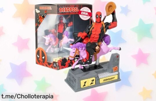 Calendario perpetuo 3D de Deadpool, precio loco para darle un toque friki a tu escritorio y no perderte ninguna fecha especial ¡No te quedes sin el tuyo!