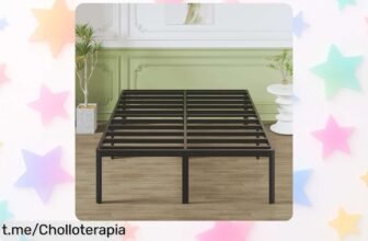 Cama de metal LutownTeen: Renovación increíble para tu dormitorio a precio rebajado, ¡duerme tranquilo y sin ruidos, no te lo puedes perder!