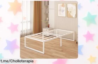 Cama individual de metal Yicensen, ¡ofertón para transformar tu habitación y aprovechar el espacio! Montaje fácil y a un precio loco que no puedes dejar escapar.