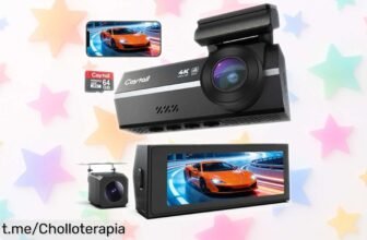 Cámara Caytail Dashcam 4K delantera y 2K trasera, ¡todas las ventajas por un precio de ganga que no se repetirá! Asegura tu viaje ahora y siente la tranquilidad al volante.
