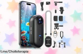 Cámara de acción 360 Hiwoor full HD a precio loco, sumérgela hasta 30 m y graba tus aventuras; ¡más de 10 accesorios incluidos! Hazla tuya ya y no te pierdas ni un segundo.
