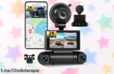 Cámara de coche GOHHDL 2K Dash CAM con 4 cámaras: Seguridad total, visión nocturna y control desde el móvil ¡Aprovecha este precio loco antes que se agote!