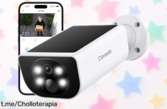 Cámara de vigilancia exterior solar 2K Cinnado a un precio loco: controla tu hogar sin preocupaciones con visión nocturna y detección de personas, ¡aprovéchalo ya antes de que se acabe!