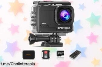 Cámara deportiva Apexcam 4K60 con mando y WiFi, súmate a la aventura: ¡rebaja de precio loco que no te puedes dejar escapar!