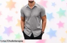 Camisa de hombre COOFANDY Business Casual a un precio loco: estilo clásico y comfort perfecto para brillar en cada evento, ¡no te quedes sin la tuya!