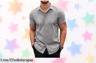 Camisa de hombre COOFANDY Business Casual a un precio loco: estilo clásico y comfort perfecto para brillar en cada evento, ¡no te quedes sin la tuya!
