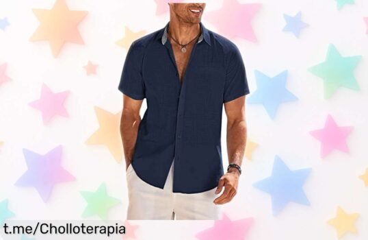 Camisa de lino ligera COOFANDY para hombre, super chollo ideal para el calor y cualquier ocasión informal que no querrás dejar pasar nunca.