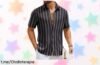 Camisa de manga corta COOFANDY con rayas y estilo a precio rebajado: ¡Haz que tus looks viajen ligero y elegante sin romper la banca, aprovecha ya este chollazo!