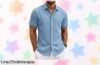 Camisa de manga corta COOFANDY, fresca y versátil a un precio de ganga que te hará lucir increíble ¡No dejes pasar esta oportunidad única!