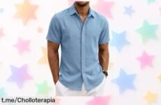 Camisa de manga corta COOFANDY, fresca y versátil a un precio de ganga que te hará lucir increíble ¡No dejes pasar esta oportunidad única!