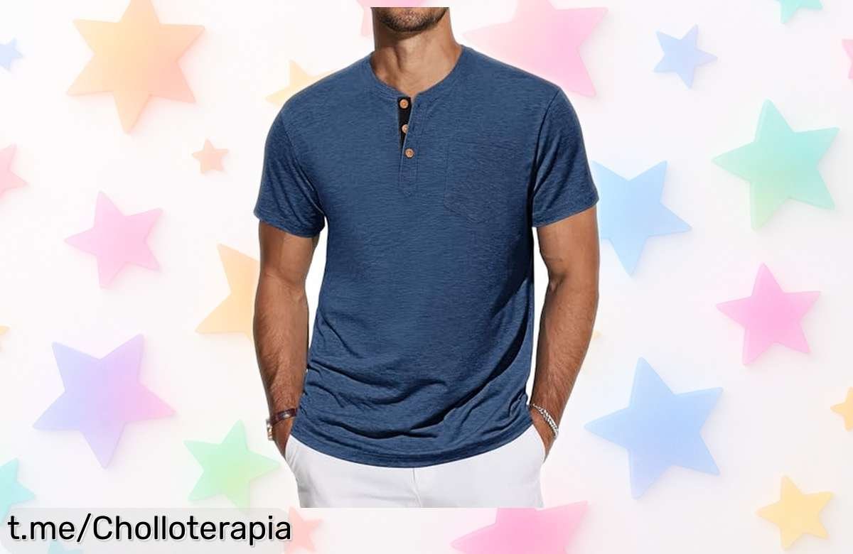Camiseta Henley de algodón TARAINYA, estilo diario y un precio de ganga: ¡hazte con la tuya antes que se agoten y renueva tu look ahora!