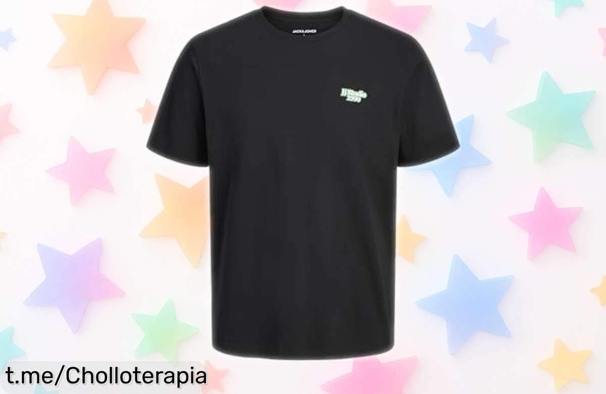 Camiseta básica Jack & Jones para renovar tus looks casuales a precio loco, ¡no dejes escapar este super chollo que te hará brillar en cada momento!
