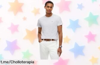 Camiseta básica ajustada de Tommy Jeans, chollazo ideal para refrescar tu armario y lucir siempre a la moda. ¡No te lo pierdas, renueva tu estilo ya!