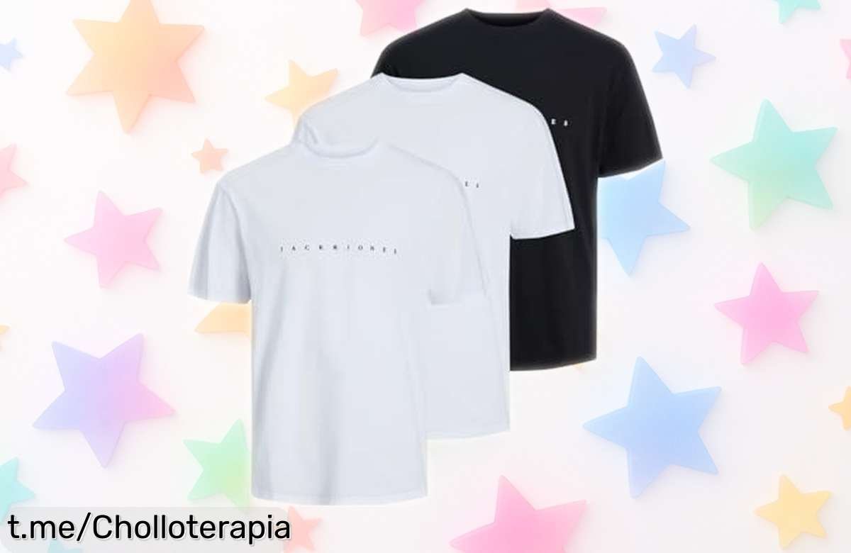 Camiseta básica de hombre JACK & JONES con logo JJSTAR: la oferta perfecta que no querrás dejar pasar y lucir un estilo increíble a precio descontado. ¡Hazla tuya ya!