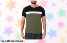 Camiseta de hombre iClosam con cierre de velcro: ¡chollazo para lucir increíble y renovar tu armario sin gastar una fortuna! ¡No pierdas la oportunidad y cómprala ya!