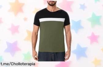 Camiseta de hombre iClosam con cierre de velcro: ¡chollazo para lucir increíble y renovar tu armario sin gastar una fortuna! ¡No pierdas la oportunidad y cómprala ya!