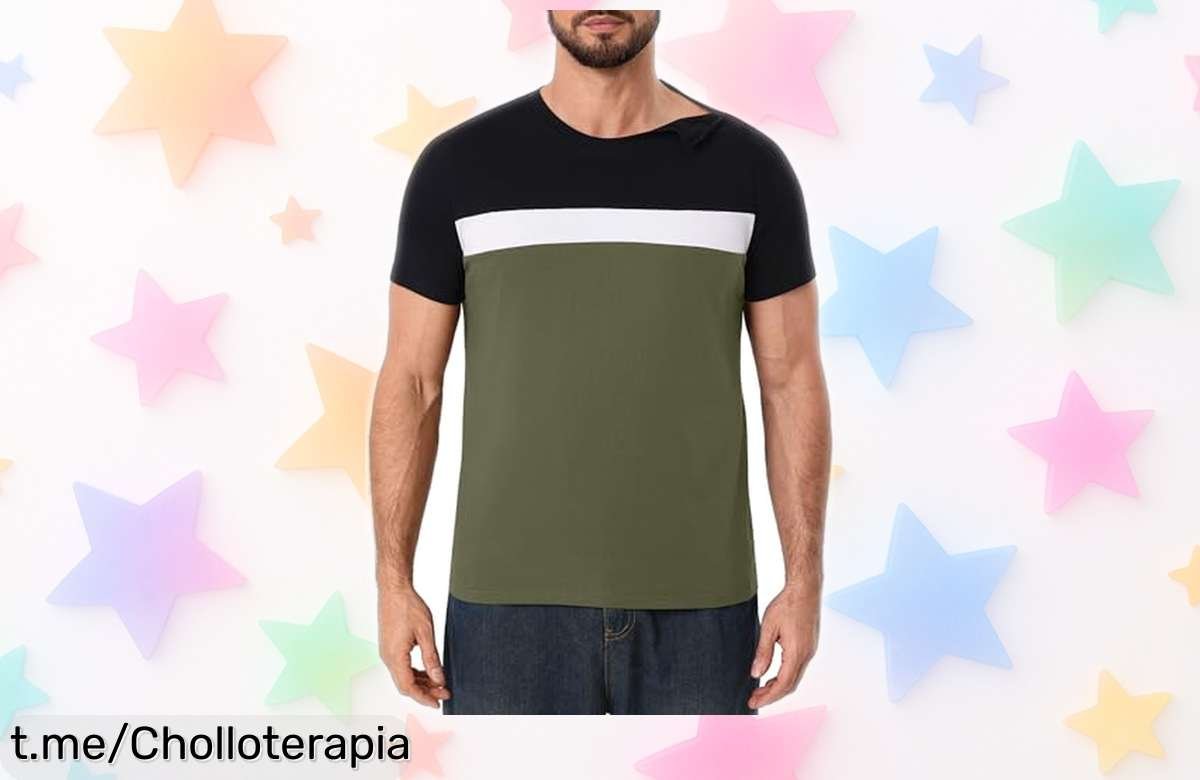 Camiseta de hombre iClosam con cierre de velcro: ¡chollazo para lucir increíble y renovar tu armario sin gastar una fortuna! ¡No pierdas la oportunidad y cómprala ya!