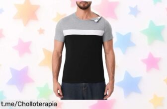 Camiseta de hombre iClosam, secado rápido y estilo único: ofertón increíble que no querrás dejar pasar para lucir siempre bien. ¡Hazla tuya antes de que desaparezca!