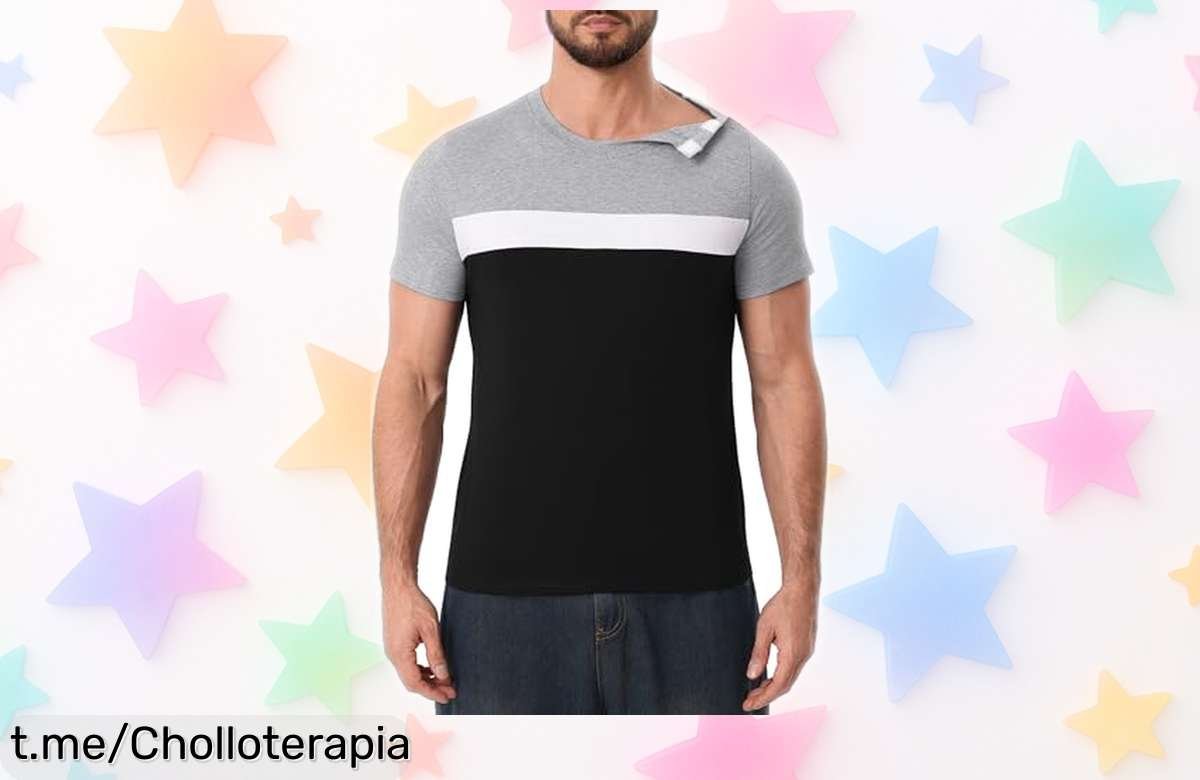 Camiseta de hombre iClosam, secado rápido y estilo único: ofertón increíble que no querrás dejar pasar para lucir siempre bien. ¡Hazla tuya antes de que desaparezca!