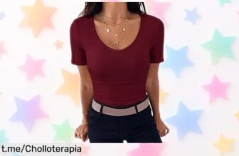 Camiseta de mujer Leversic que estiliza tu figura a un precio loco, no te quedes sin este básico imprescindible para brillar con cada look.