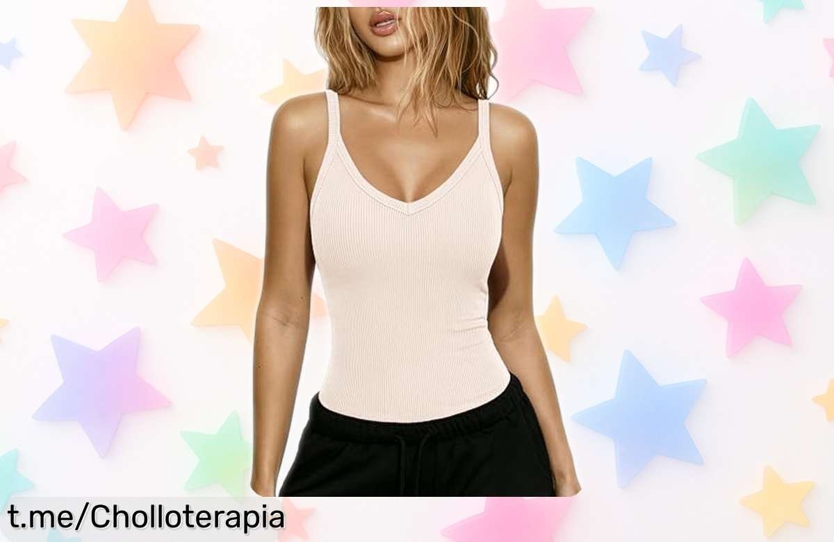 Camiseta de tirantes Aottori con cuello en V y espalda descubiertaTe encantará su ajuste elástico. ¡No te pierdas este precio increíble que no verás otra vez!