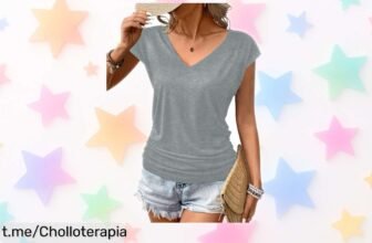 Camiseta de tirantes elegante con cuello en V de Zeagoo: aprovecha esta rebaja única y luce increíble en cualquier ocasión, ¡no te quedes sin la tuya antes que se agoten!