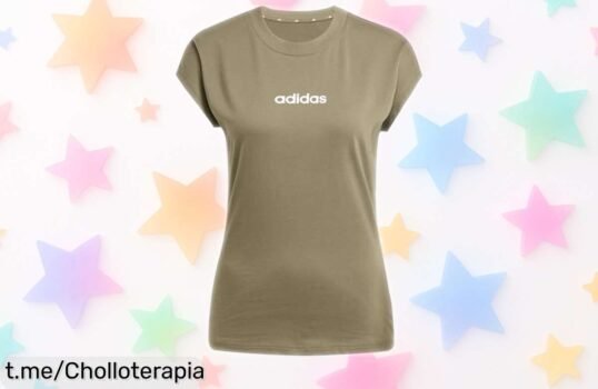 Camiseta entallada de algodón adidas Essentials para que luzcas genial a un precio rebajado, ¡no pierdas la oportunidad de renovar tu estilo ahora!
