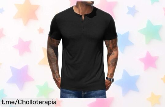 Camiseta henley de COOFANDY: chollo elegante para lucir bien sin arruinarte, ideal para el día a día. ¡No te quedes sin ella!