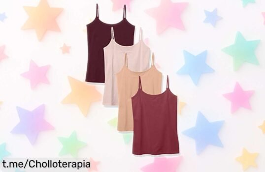 Camisola entallada Amazon Essentials en pack de 4, un ofertón que te hará sentir increíble sin gastar de más. ¡Renueva tu armario ya!