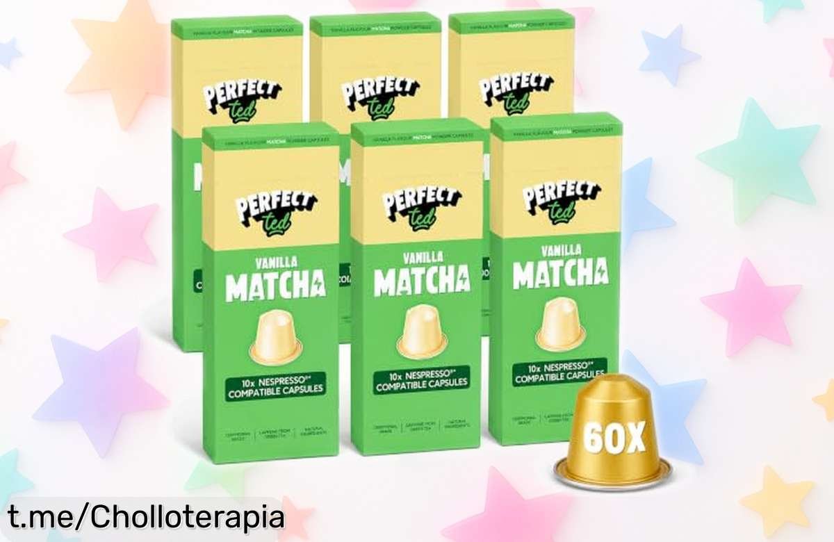 Cápsulas de matcha con vainilla PerfectTed para Nespresso: ¡un super chollo que llena tus mañanas de energía y buen rollo! No te lo pierdas, siente la diferencia hoy mismo.