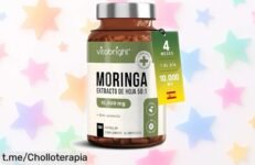 Cápsulas de moringa pura VitaBright para 4 meses en oferta: saludables, veganas y sin aditivos. Aprovecha esta locura de precio y siéntete revitalizado ya mismo.