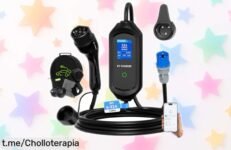 Cargador de coche eléctrico AFYEEV con app y pantalla a precio loco: carga rápida, ajuste hasta 32A y cable de 8 m. ¡No te quedes sin él, aprovecha esta oferta única!