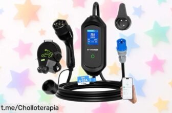 Cargador de coche eléctrico AFYEEV con app y pantalla a precio loco: carga rápida, ajuste hasta 32A y cable de 8 m. ¡No te quedes sin él, aprovecha esta oferta única!