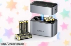 Cargador de pilas AA ORICO con 8 ranuras y 8 pilas recargables: aprovecha este super chollo y olvídate de compras constantes, ¡la carga rápida te cambiará el juego!