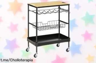 Carro auxiliar de cocina con ruedas HOMCOM: ¡Aprovecha el precio rebajado y transforma tu espacio en un lugar más práctico! No te lo pierdas, es una oportunidad única.