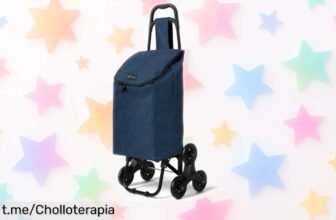 Carro de compra plegable VOUNOT con 6 ruedas para escaleras, ¡rebajado y listo para hacer tus compras más fáciles! Aprovecha este chollazo antes que se acabe.