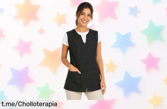 Casaca de mujer sin mangas Etrexonline en color negro, ¡super chollo! Práctica y fácil de combinar a precio de ganga, no te quedes sin la tuya antes que vuelen.