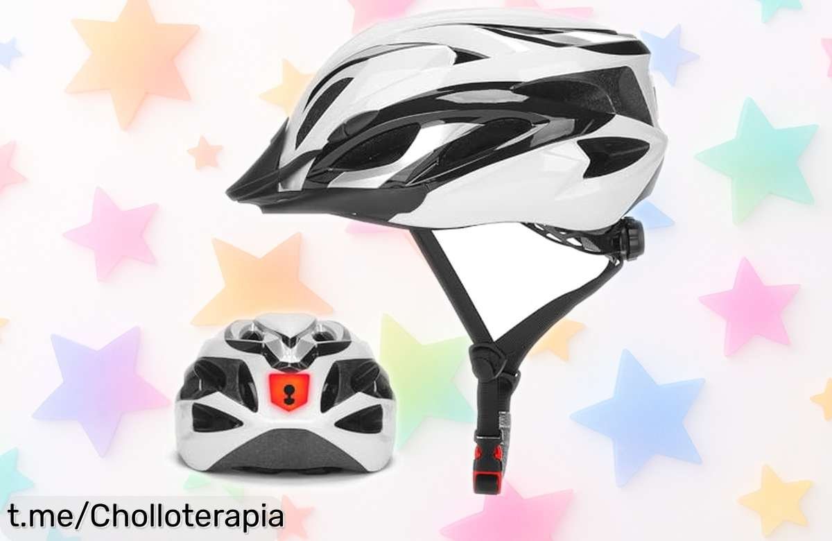Casco de bici ligero con luz LED trasera para tus rutas diarias: ¡seguridad y visibilidad a un precio de ganga que no querrás dejar escapar!